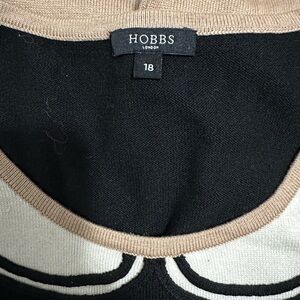 Hobbs Striped Scoop-Neck Sweater in Black and Tan